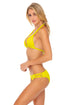 Luli Fama Orillas Del Mar Ribbed Double Strap Sliding Halter Bikini Top